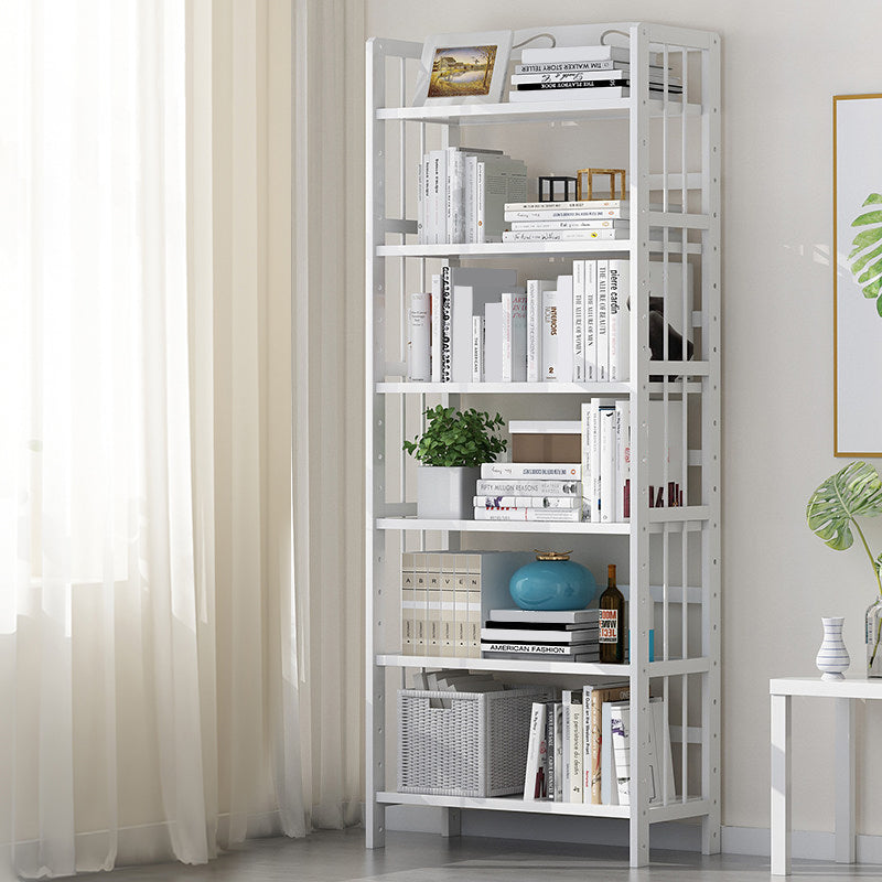Contemporary Manufactured Wood Etagere Bookshelf Vertical Open Bookcase 19.7"L x 9.8"W x 66.9"H White Clearhalo 'Bookcases' 'furn' 'furn_bookcases' 'Furniture' 'furniture_bookcases' 'Office Furniture' 5047550