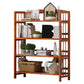 Contemporary Manufactured Wood Etagere Bookshelf Vertical Open Bookcase 35.4"L x 9.8"W x 49.2"H Tan Clearhalo 'Bookcases' 'furn' 'furn_bookcases' 'Furniture' 'furniture_bookcases' 'Office Furniture' 5047561