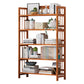 Contemporary Manufactured Wood Etagere Bookshelf Vertical Open Bookcase 35.4"L x 9.8"W x 61"H Tan Clearhalo 'Bookcases' 'furn' 'furn_bookcases' 'Furniture' 'furniture_bookcases' 'Office Furniture' 5047567