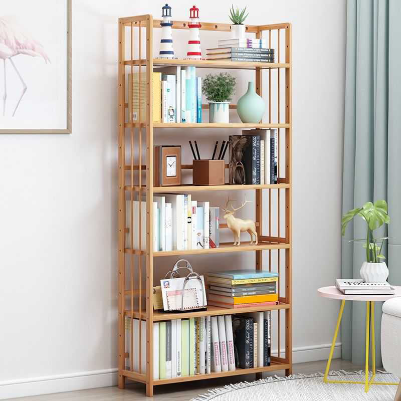 Manufactured Wood Etagere Bookshelf Natural Modern Open Bookcase for Classroom Clearhalo 'Bookcases' 'furn' 'furn_bookcases' 'Furniture' 'furniture_bookcases' 'Office Furniture' 5047579