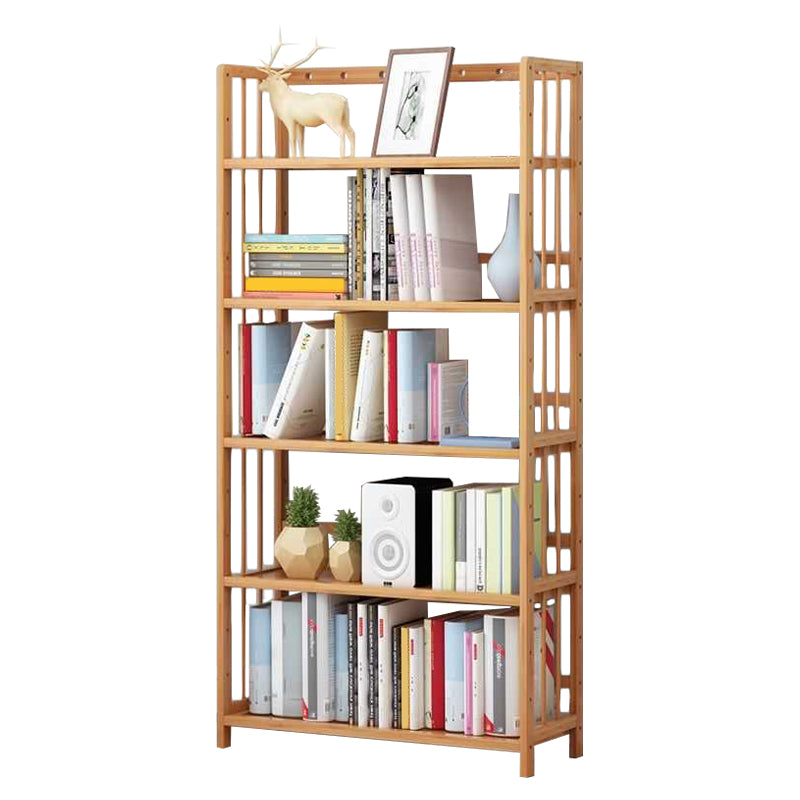 Manufactured Wood Etagere Bookshelf Natural Modern Open Bookcase for Classroom 27.6"L x 9.8"W x 54.3"H Clearhalo 'Bookcases' 'furn' 'furn_bookcases' 'Furniture' 'furniture_bookcases' 'Office Furniture' 5047598
