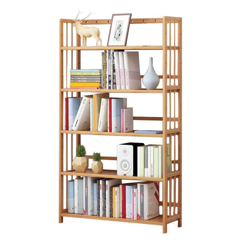 Manufactured Wood Etagere Bookshelf Natural Modern Open Bookcase for Classroom 31.5"L x 9.8"W x 54.3"H Clearhalo 'Bookcases' 'furn' 'furn_bookcases' 'Furniture' 'furniture_bookcases' 'Office Furniture' 5047600