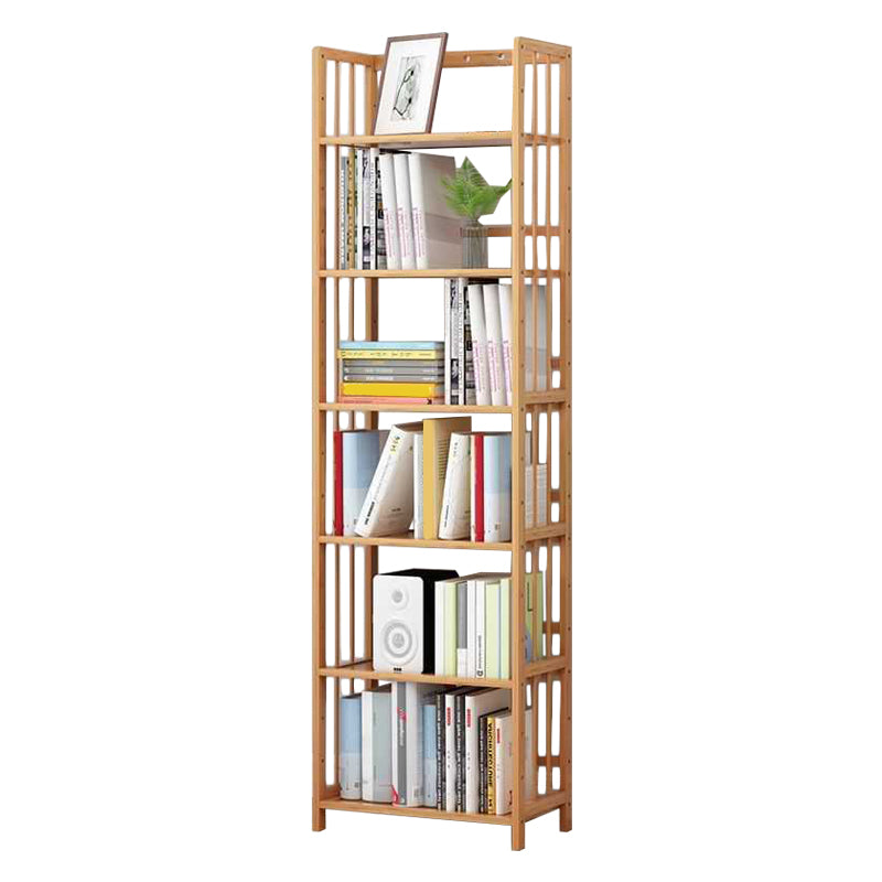 Manufactured Wood Etagere Bookshelf Natural Modern Open Bookcase for Classroom 19.7"L x 9.8"W x 66.1"H Clearhalo 'Bookcases' 'furn' 'furn_bookcases' 'Furniture' 'furniture_bookcases' 'Office Furniture' 5047602