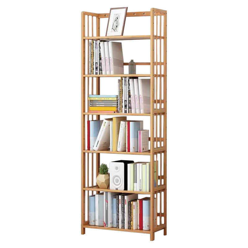 Manufactured Wood Etagere Bookshelf Natural Modern Open Bookcase for Classroom 23.6"L x 9.8"W x 66.1"H Clearhalo 'Bookcases' 'furn' 'furn_bookcases' 'Furniture' 'furniture_bookcases' 'Office Furniture' 5047603