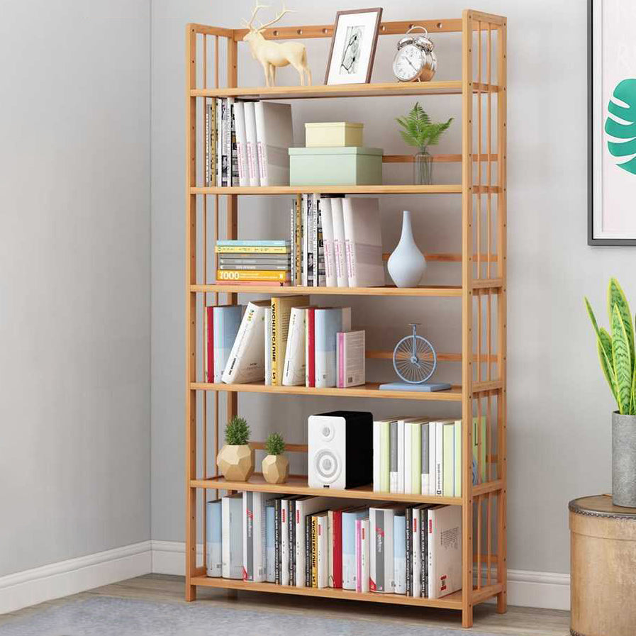 Manufactured Wood Etagere Bookshelf Natural Modern Open Bookcase for Classroom Clearhalo 'Bookcases' 'furn' 'furn_bookcases' 'Furniture' 'furniture_bookcases' 'Office Furniture' 5047605