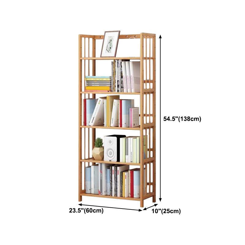Manufactured Wood Etagere Bookshelf Natural Modern Open Bookcase for Classroom Clearhalo 'Bookcases' 'furn' 'furn_bookcases' 'Furniture' 'furniture_bookcases' 'Office Furniture' 5047618