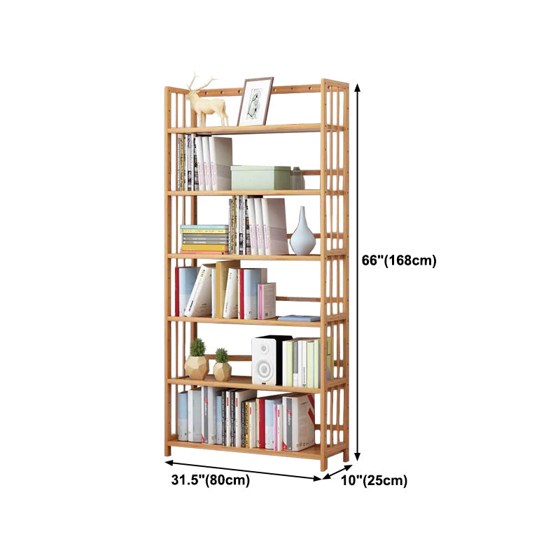 Manufactured Wood Etagere Bookshelf Natural Modern Open Bookcase for Classroom Clearhalo 'Bookcases' 'furn' 'furn_bookcases' 'Furniture' 'furniture_bookcases' 'Office Furniture' 5047624