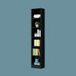 71"H x 9.45"W Bookcase Contemporary Style Closed Back Bookshelf for Home Office 13.8"L x 9.4"W x 70.9"H Black Shelves Clearhalo 'Bookcases' 'furn' 'furn_bookcases' 'Furniture' 'furniture_bookcases' 'Office Furniture' 5047627