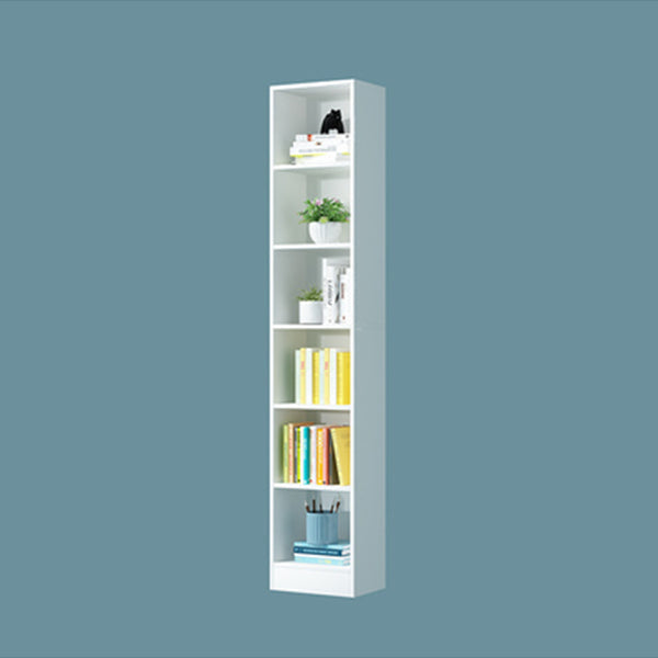 71"H x 9.45"W Bookcase Contemporary Style Closed Back Bookshelf for Home Office 13.8"L x 9.4"W x 70.9"H White Shelves Clearhalo 'Bookcases' 'furn' 'furn_bookcases' 'Furniture' 'furniture_bookcases' 'Office Furniture' 5047630
