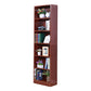 71"H x 9.45"W Bookcase Contemporary Style Closed Back Bookshelf for Home Office 19.7"L x 9.4"W x 70.9"H Brown Shelves Clearhalo 'Bookcases' 'furn' 'furn_bookcases' 'Furniture' 'furniture_bookcases' 'Office Furniture' 5047638