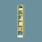71"H x 9.45"W Bookcase Contemporary Style Closed Back Bookshelf for Home Office 13.8"L x 9.4"W x 70.9"H Off-White Shelves Clearhalo 'Bookcases' 'furn' 'furn_bookcases' 'Furniture' 'furniture_bookcases' 'Office Furniture' 5047640