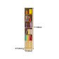 71"H x 9.45"W Bookcase Contemporary Style Closed Back Bookshelf for Home Office Clearhalo 'Bookcases' 'furn' 'furn_bookcases' 'Furniture' 'furniture_bookcases' 'Office Furniture' 5047653