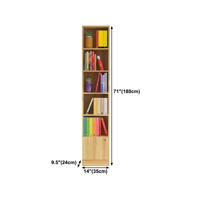 71"H x 9.45"W Bookcase Contemporary Style Closed Back Bookshelf for Home Office Clearhalo 'Bookcases' 'furn' 'furn_bookcases' 'Furniture' 'furniture_bookcases' 'Office Furniture' 5047653
