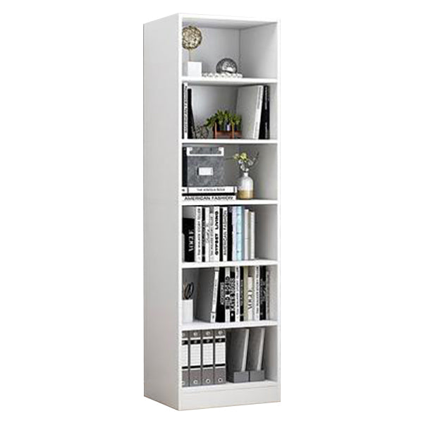 Closed Back Bookcase Contemporary Style Bookshelf for Home Office Study Room 15.7"L x 9.4"W x 70.5"H White Clearhalo 'Bookcases' 'furn' 'furn_bookcases' 'Furniture' 'furniture_bookcases' 'Office Furniture' 5047656