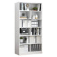 Closed Back Bookcase Contemporary Style Bookshelf for Home Office Study Room 23.6"L x 9.4"W x 70.5"H White Clearhalo 'Bookcases' 'furn' 'furn_bookcases' 'Furniture' 'furniture_bookcases' 'Office Furniture' 5047657