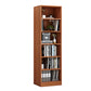 Closed Back Bookcase Contemporary Style Bookshelf for Home Office Study Room 15.7"L x 9.4"W x 70.5"H Brown Clearhalo 'Bookcases' 'furn' 'furn_bookcases' 'Furniture' 'furniture_bookcases' 'Office Furniture' 5047661
