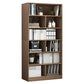 Closed Back Bookcase Contemporary Style Bookshelf for Home Office Study Room 23.6"L x 9.4"W x 70.5"H Coffee Clearhalo 'Bookcases' 'furn' 'furn_bookcases' 'Furniture' 'furniture_bookcases' 'Office Furniture' 5047668
