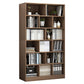 Closed Back Bookcase Contemporary Style Bookshelf for Home Office Study Room 31.5"L x 9.4"W x 70.5"H Coffee Clearhalo 'Bookcases' 'furn' 'furn_bookcases' 'Furniture' 'furniture_bookcases' 'Office Furniture' 5047669