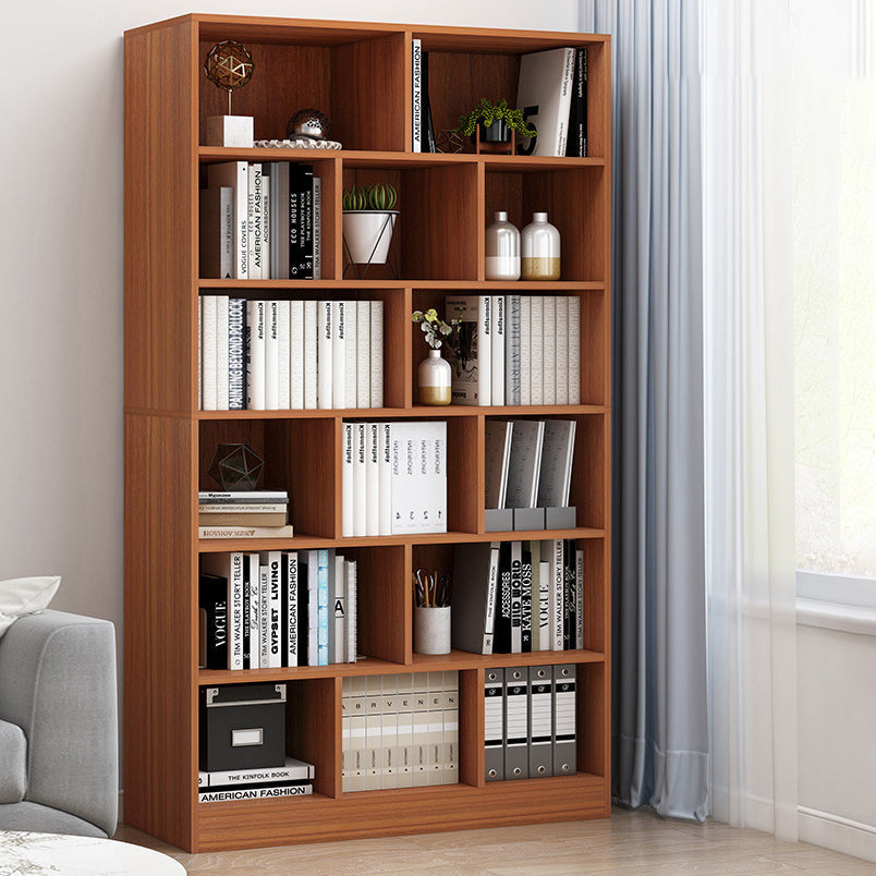 Closed Back Bookcase Contemporary Style Bookshelf for Home Office Study Room Clearhalo 'Bookcases' 'furn' 'furn_bookcases' 'Furniture' 'furniture_bookcases' 'Office Furniture' 5047670