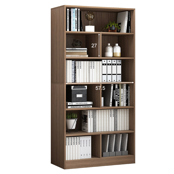 Closed Back Bookcase Contemporary Style Bookshelf for Home Office Study Room Clearhalo 'Bookcases' 'furn' 'furn_bookcases' 'Furniture' 'furniture_bookcases' 'Office Furniture' 5047674