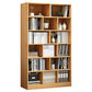 Closed Back Bookcase Contemporary Style Bookshelf for Home Office Study Room 31.5"L x 9.4"W x 70.5"H Natural Clearhalo 'Bookcases' 'furn' 'furn_bookcases' 'Furniture' 'furniture_bookcases' 'Office Furniture' 5047675