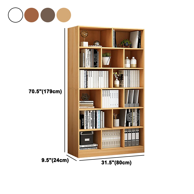 Closed Back Bookcase Contemporary Style Bookshelf for Home Office Study Room Clearhalo 'Bookcases' 'furn' 'furn_bookcases' 'Furniture' 'furniture_bookcases' 'Office Furniture' 5047678