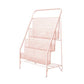 Closed Back Iron Ladder Bookshelf Contemporary Vertical Bookcase 16.9"L x 9.1"W x 25.2"H Pink Clearhalo 'Bookcases' 'furn' 'furn_bookcases' 'Furniture' 'furniture_bookcases' 'Office Furniture' 5047683