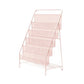 Closed Back Iron Ladder Bookshelf Contemporary Vertical Bookcase 22.4"L x 13"W x 34.3"H Pink Clearhalo 'Bookcases' 'furn' 'furn_bookcases' 'Furniture' 'furniture_bookcases' 'Office Furniture' 5047685