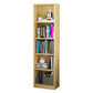Artificial Wood Bookcase Contemporary Style Bookshelf for Home Office Study Room 11.8"L x 9.4"W x 58.3"H Natural Closed Back Clearhalo 'Bookcases' 'furn' 'furn_bookcases' 'Furniture' 'furniture_bookcases' 'Office Furniture' 5047702