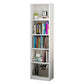 Artificial Wood Bookcase Contemporary Style Bookshelf for Home Office Study Room 11.8"L x 9.4"W x 58.3"H White Closed Back Clearhalo 'Bookcases' 'furn' 'furn_bookcases' 'Furniture' 'furniture_bookcases' 'Office Furniture' 5047709
