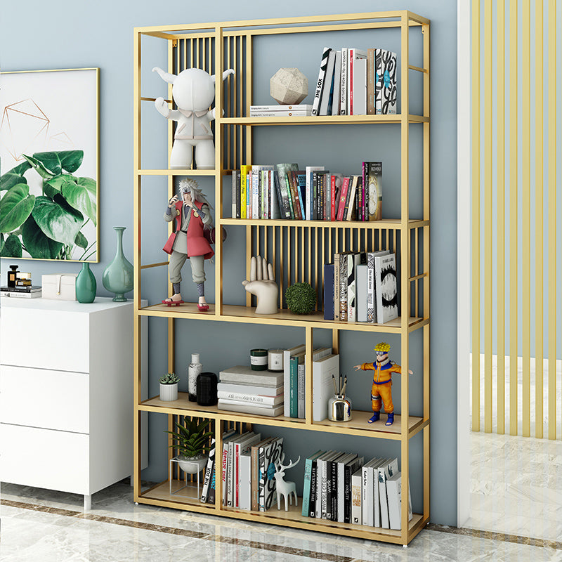Open Back Shelf Bookcase Glam Style Bookcase for Office and Study Room Clearhalo 'Bookcases' 'furn' 'furn_bookcases' 'Furniture' 'furniture_bookcases' 'Office Furniture' 5047744