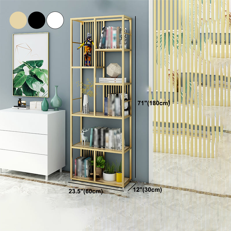 Open Back Shelf Bookcase Glam Style Bookcase for Office and Study Room Clearhalo 'Bookcases' 'furn' 'furn_bookcases' 'Furniture' 'furniture_bookcases' 'Office Furniture' 5047756