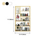 Open Back Shelf Bookcase Glam Style Bookcase for Office and Study Room Clearhalo 'Bookcases' 'furn' 'furn_bookcases' 'Furniture' 'furniture_bookcases' 'Office Furniture' 5047757