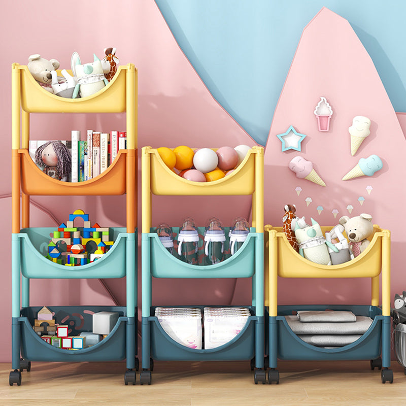 Scandinavian Style Bookcase with Casters Shelf Bookcase for Home and Office Clearhalo 'Bookcases' 'furn' 'furn_bookcases' 'Furniture' 'furniture_bookcases' 'Office Furniture' 5047764