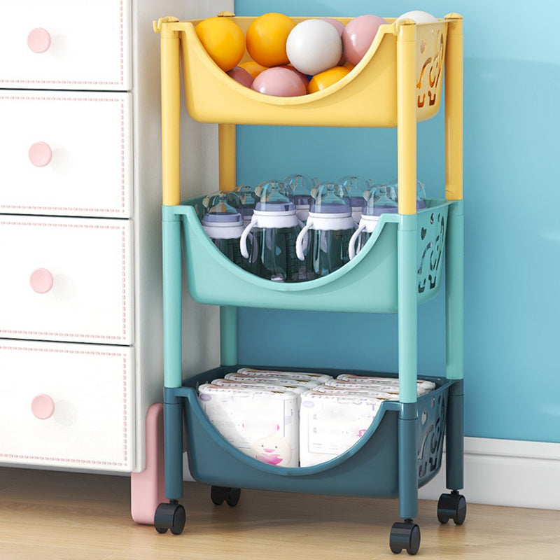 Scandinavian Style Bookcase with Casters Shelf Bookcase for Home and Office Clearhalo 'Bookcases' 'furn' 'furn_bookcases' 'Furniture' 'furniture_bookcases' 'Office Furniture' 5047768