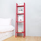 Scandinavian Style Shelf Bookcase Open Back Bookshelf for Home and Office 13.8"L x 13.8"W x 57.9"H Red Clearhalo 'Bookcases' 'furn' 'furn_bookcases' 'Furniture' 'furniture_bookcases' 'Office Furniture' 5047789