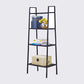 Modern Style Steel Bookshelf Ladder Open Shelf Bookcase for Home 23.6"L x 13.8"W x 59.1"H Clearhalo 'Bookcases' 'furn' 'furn_bookcases' 'Furniture' 'furniture_bookcases' 'Office Furniture' 5047808