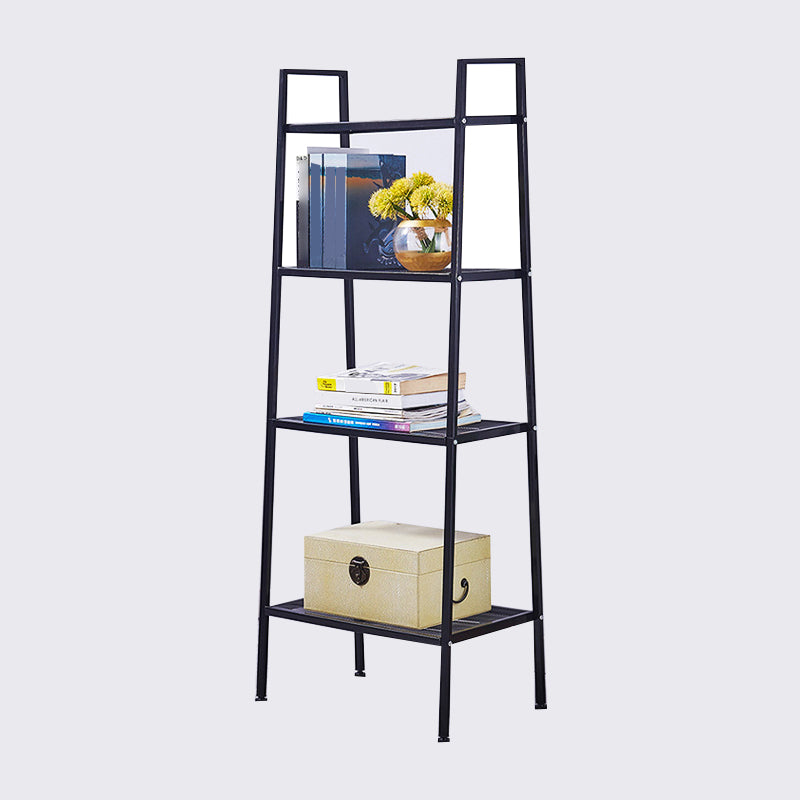 Modern Style Steel Bookshelf Ladder Open Shelf Bookcase for Home 23.6"L x 13.8"W x 59.1"H Clearhalo 'Bookcases' 'furn' 'furn_bookcases' 'Furniture' 'furniture_bookcases' 'Office Furniture' 5047808