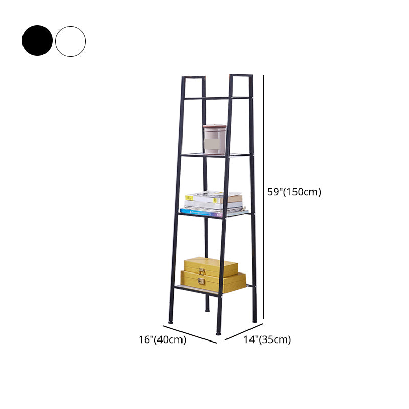Modern Style Steel Bookshelf Ladder Open Shelf Bookcase for Home Clearhalo 'Bookcases' 'furn' 'furn_bookcases' 'Furniture' 'furniture_bookcases' 'Office Furniture' 5047820