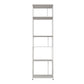 Modern Metal Etagere Bookshelf Vertical Iron Bookshelf for Living Room 19.7"L x 11.8"W x 70.9"H Gloss White Clearhalo 'Bookcases' 'furn' 'furn_bookcases' 'Furniture' 'furniture_bookcases' 'Office Furniture' 5047826