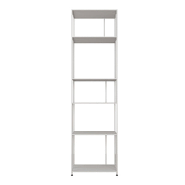 Modern Metal Etagere Bookshelf Vertical Iron Bookshelf for Living Room 19.7"L x 11.8"W x 70.9"H Gloss White Clearhalo 'Bookcases' 'furn' 'furn_bookcases' 'Furniture' 'furniture_bookcases' 'Office Furniture' 5047826