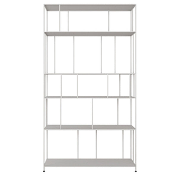 Modern Metal Etagere Bookshelf Vertical Iron Bookshelf for Living Room 39.4"L x 11.8"W x 70.9"H Gloss White Clearhalo 'Bookcases' 'furn' 'furn_bookcases' 'Furniture' 'furniture_bookcases' 'Office Furniture' 5047828