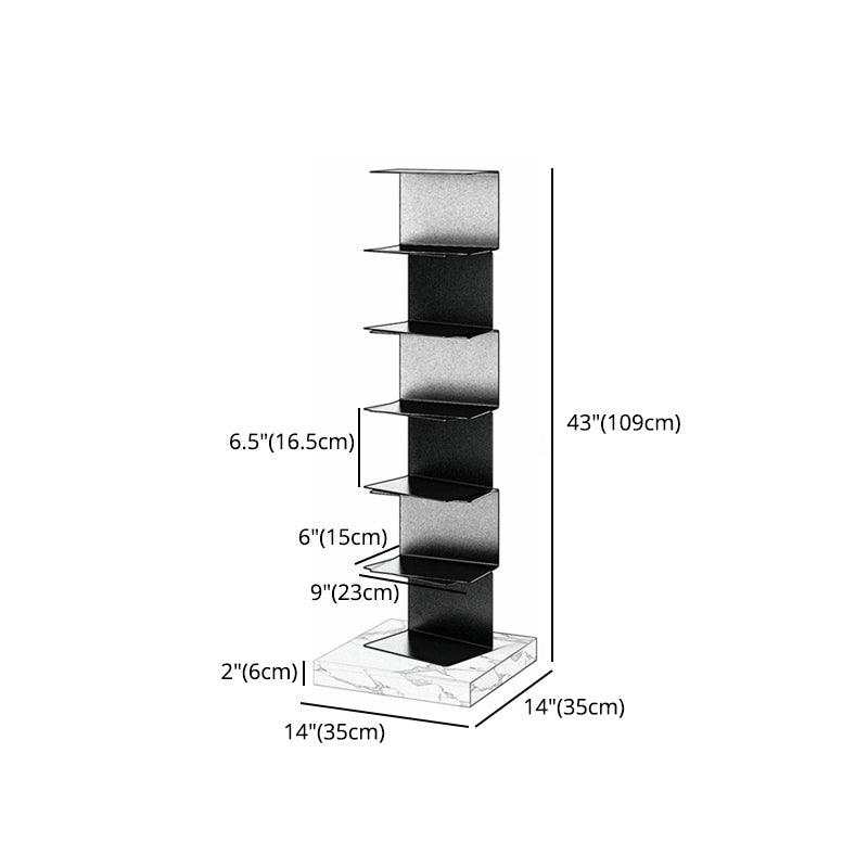 Modern Style Vertical Bookshelf Stainless Steel Shelf Bookcase for Home Clearhalo 'Bookcases' 'furn' 'furn_bookcases' 'Furniture' 'furniture_bookcases' 'Office Furniture' 5047853