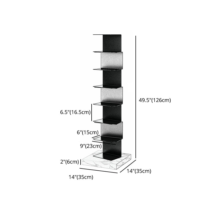 Modern Style Vertical Bookshelf Stainless Steel Shelf Bookcase for Home Clearhalo 'Bookcases' 'furn' 'furn_bookcases' 'Furniture' 'furniture_bookcases' 'Office Furniture' 5047854