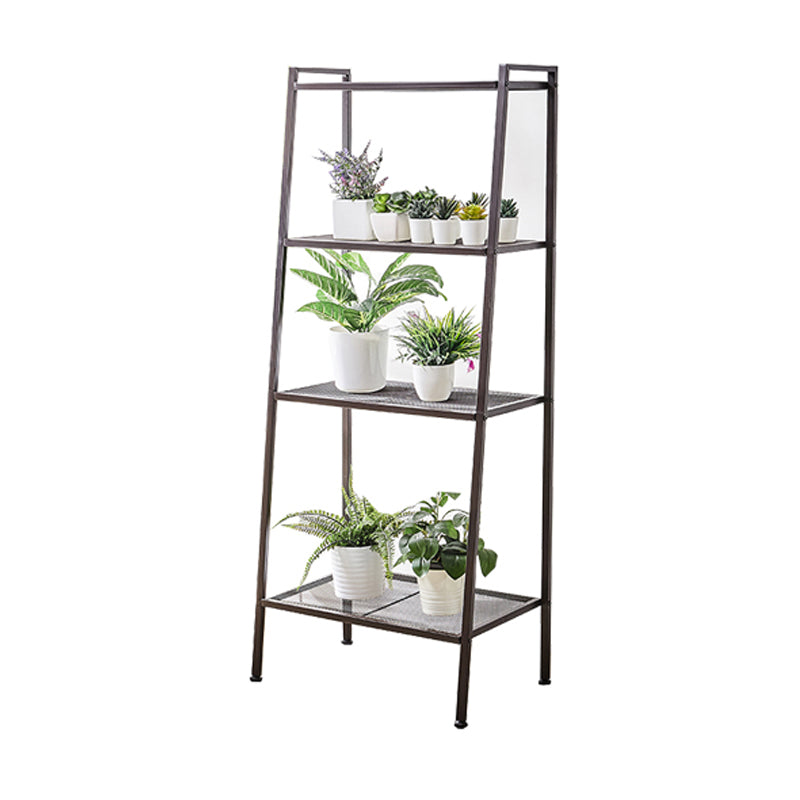 Contemporary Open Ladder Bookshelf Metal Vertical Bookshelf for Home 23.6"L x 13.8"W x 57.9"H Black Clearhalo 'Bookcases' 'furn' 'furn_bookcases' 'Furniture' 'furniture_bookcases' 'Office Furniture' 5047890