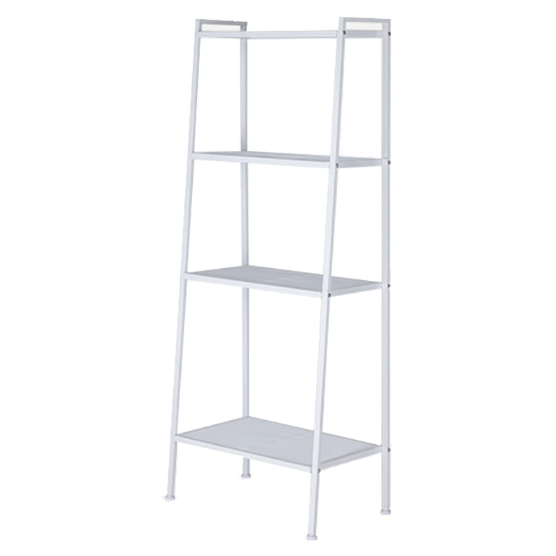 Contemporary Open Ladder Bookshelf Metal Vertical Bookshelf for Home 23.6"L x 13.8"W x 57.9"H White Clearhalo 'Bookcases' 'furn' 'furn_bookcases' 'Furniture' 'furniture_bookcases' 'Office Furniture' 5047897