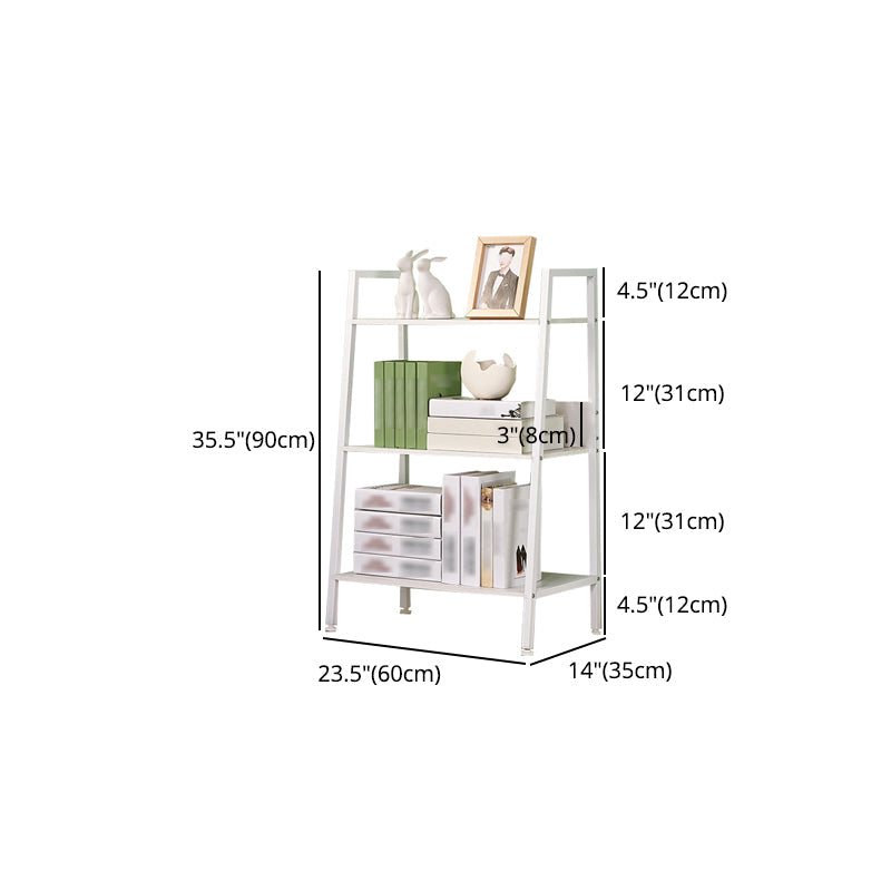 Contemporary Open Ladder Bookshelf Metal Vertical Bookshelf for Home Clearhalo 'Bookcases' 'furn' 'furn_bookcases' 'Furniture' 'furniture_bookcases' 'Office Furniture' 5047913