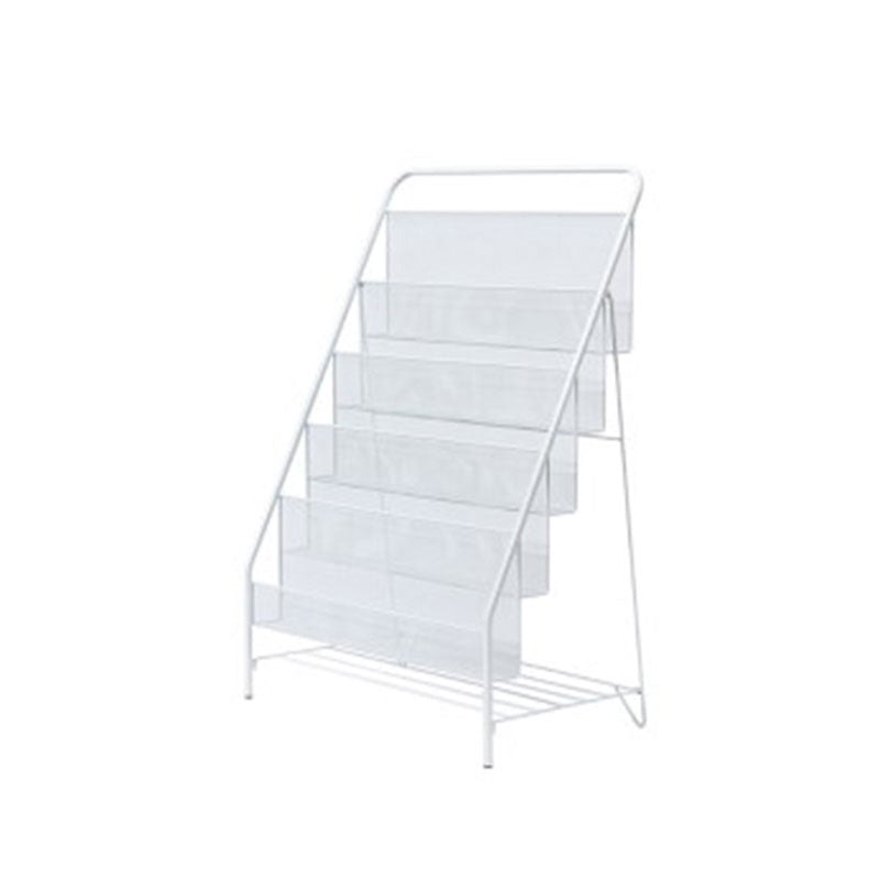 Metal Ladder Bookcase Scandinavian Style Closed Back Book Shelf Clearhalo 'Bookcases' 'furn' 'furn_bookcases' 'Furniture' 'furniture_bookcases' 'Office Furniture' 5047924