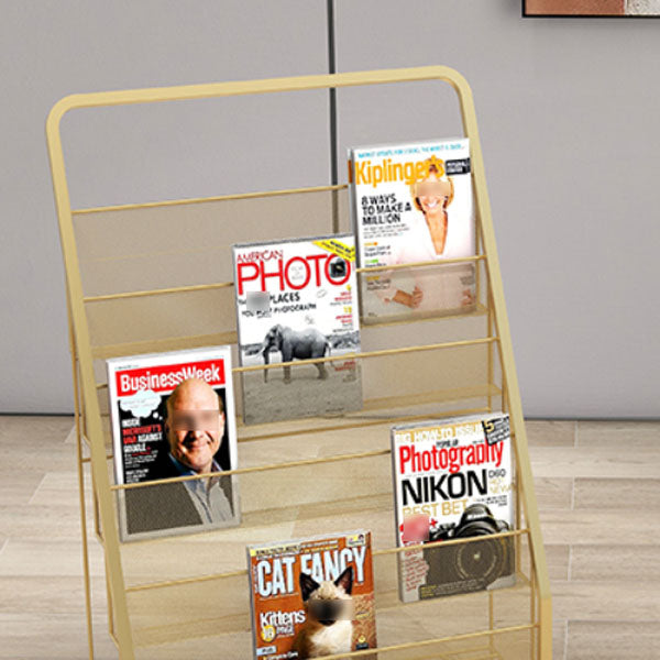 Metal Ladder Bookcase Scandinavian Style Closed Back Book Shelf Clearhalo 'Bookcases' 'furn' 'furn_bookcases' 'Furniture' 'furniture_bookcases' 'Office Furniture' 5047928