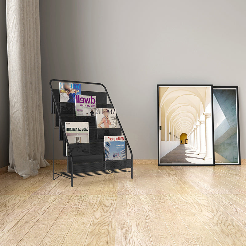 Metal Ladder Bookcase Scandinavian Style Closed Back Book Shelf Clearhalo 'Bookcases' 'furn' 'furn_bookcases' 'Furniture' 'furniture_bookcases' 'Office Furniture' 5047933